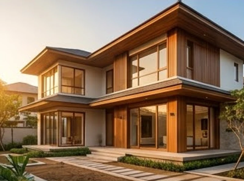 Căn nhà đẹp đang trong quá trình hoàn thiện tượng trưng cho những nỗ lực cá nhân tự tay xây dựng sự nghiệp