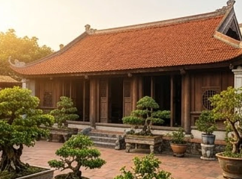 Khung cảnh bình yên của ngôi nhà gỗ truyền thống khi gia chủ 88 tuổi không phạm Tam Tai