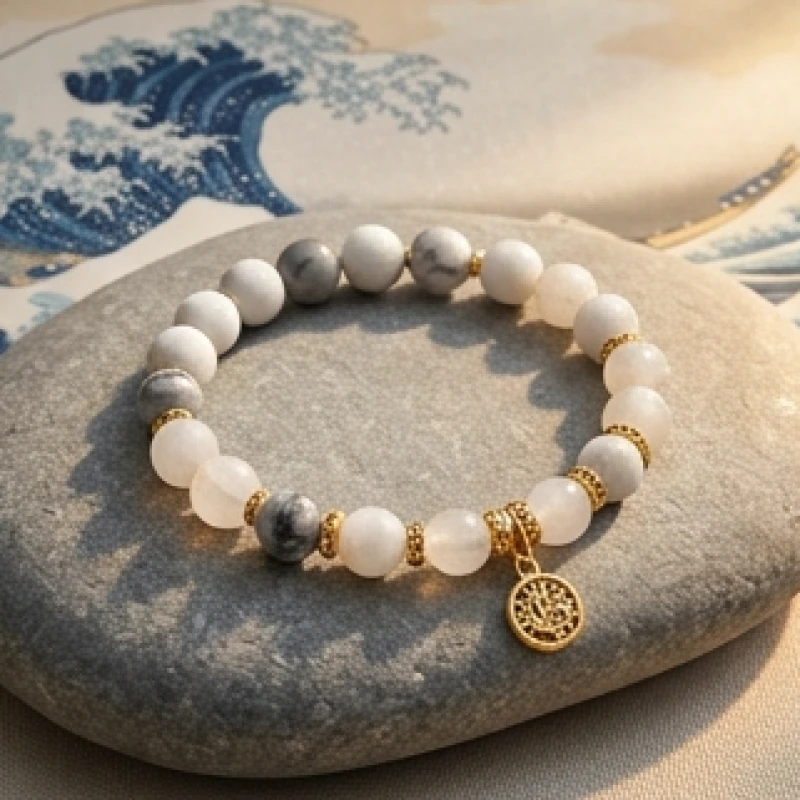 Tuổi Sửu Sinh Năm Bao Nhiêu: Bảng Tra Tuổi Mụ Và Ngũ Hành 3 Vòng tay phong thủy đá thạch anh trắng xám kết hợp vàng đại diện cho mệnh Hải Trung Kim của tuổi Ất Sửu