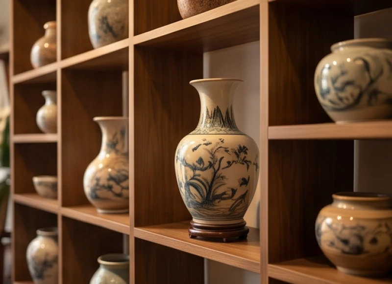 Tuổi Thìn khai trương ngày nào tốt: Giờ đẹp và văn khấn chuẩn 7 Các món đồ gốm sứ phong thủy tinh xảo được trang trí trong cửa hàng của gia chủ mang mệnh Sa Trung Thổ