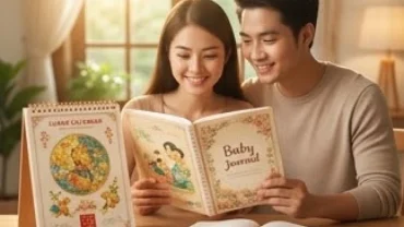 Cặp vợ chồng tìm hiểu tuổi dần sinh con tháng nào tốt bằng cách đối chiếu lịch âm dương và ngũ hành