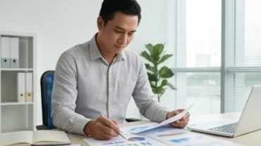 Người quản lý trẻ đang xem xét các mô hình tuổi dậu hợp kinh doanh gì tại không gian làm việc chuyên nghiệp