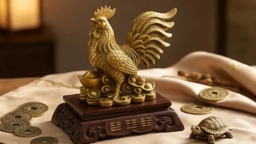 Tượng gà phong thủy kết hợp la bàn ngũ hành giúp giải đáp người tuổi Dậu mệnh gì một cách chính xác