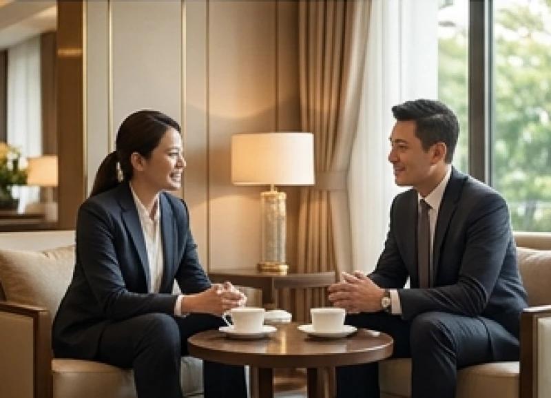 Buổi tiệc trà đàm phán kinh doanh thành công giữa những người mang mệnh Kim và mệnh Thổ tương sinh