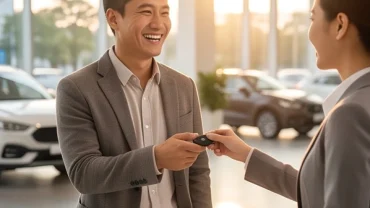 Người sinh năm Hợi nhận chìa khóa ô tô mới sau khi xem tuổi hợi mua xe ngày nào tốt