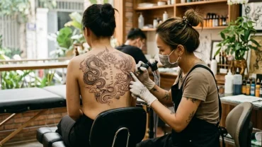 Mẫu hình xăm nghệ thuật phong thủy tinh tế gợi ý cho người đang tìm hiểu tuổi hợi xăm hình gì hợp