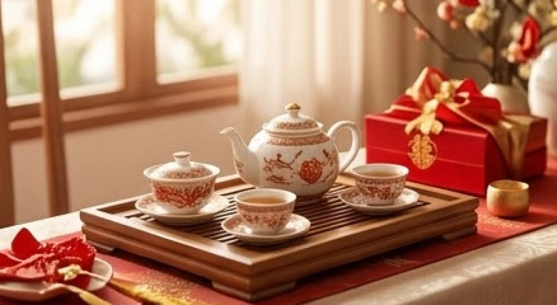 Tuổi Mậu Dần 1998: Mệnh lý, hợp tuổi và chọn ngày 2025 - 2026 3 Mâm quả cưới truyền thống Việt Nam với các lễ vật được sắp xếp tinh tế trong không gian ngập tràn ánh sáng