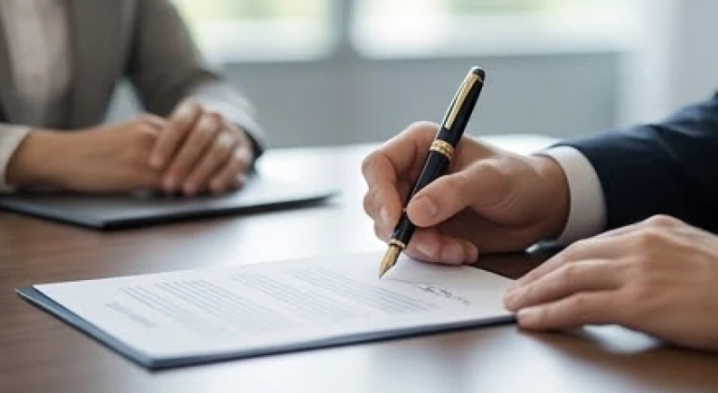Buổi ký kết hợp đồng thuận lợi giữa những đối tác kinh doanh có tuổi hợp mệnh tại văn phòng