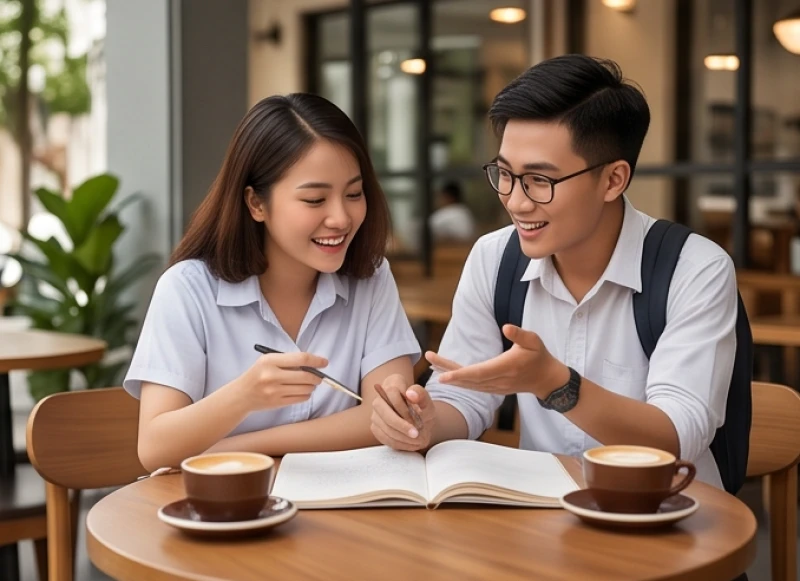 Đinh Hợi 2007 mệnh gì: Nạp âm Ốc Thượng Thổ và cung phi nam nữ 7 Nhóm bạn trẻ đang thảo luận sôi nổi tượng trưng cho sự hợp tác làm ăn thuận lợi