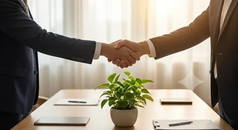Hai đối tác kinh doanh bắt tay hợp tác chặt chẽ trên nền tảng thấu hiểu và cộng hưởng năng lượng