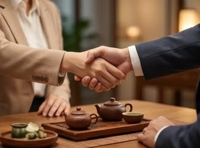 Tử vi tuổi Thìn năm 2026: Bảng tra cứu sao hạn chi tiết 6 Hai người bắt tay hợp tác kinh doanh trên bàn tiệc trà thể hiện sự đồng thuận