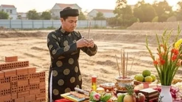 Gia chủ tuổi Mão làm lễ cúng động thổ vào một ngày tốt hoàng đạo để cầu mong sự hanh thông