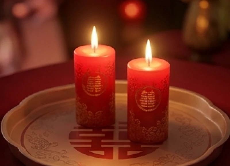 Cặp nến uyên ương đỏ thắm rực rỡ đại diện cho hạnh phúc gia đạo viên mãn của người tuổi Mão