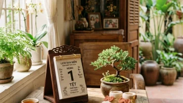 Không gian ấm cúng với lịch vạn niên thể hiện tuổi mùi nên sinh con vào năm nào hợp phong thủy