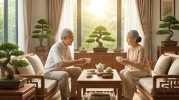 Không gian sống an tĩnh và hợp phong thủy cho tuổi Nhâm Thìn 1952 an hưởng tuổi già