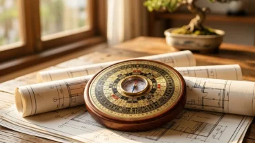 La bàn phong thủy bát trạch giúp xác định tuổi sửu hợp hướng nào khi xây nhà