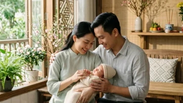 Hình ảnh gia đình đầm ấm làm minh họa cho chủ đề người tuổi sửu nên sinh con vào năm nào hợp phong thủy nhất