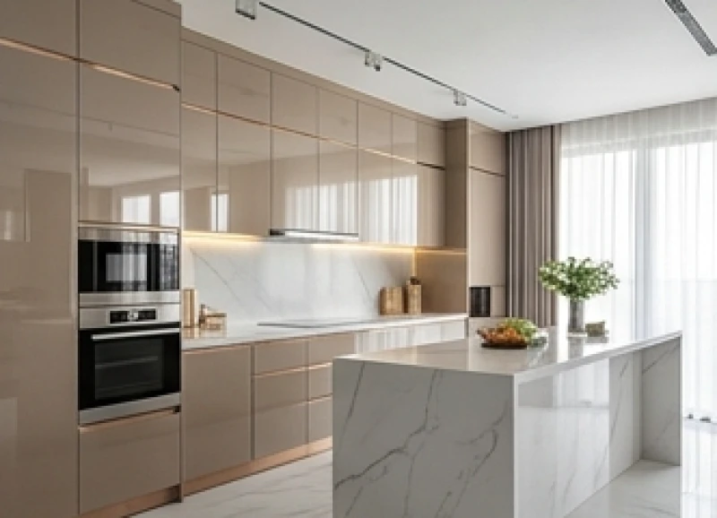 Thiết kế tủ bếp sang trọng với hướng bếp hợp tuổi dậu dành riêng cho sinh năm 1981 và 1993