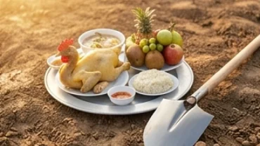 Mâm cúng và nghi lễ xem tuổi thân động thổ ngày nào tốt để khởi công xây nhà mang lại bình an