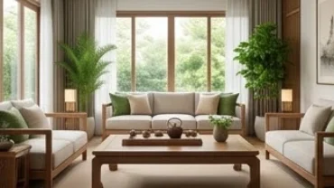 Một không gian phòng khách cân bằng năng lượng phong thủy giải đáp tuổi thân hợp hướng nào chuẩn xác
