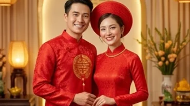Cặp đôi áo dài cưới truyền thống Việt Nam hạnh phúc viên mãn khi tìm hiểu tuổi thân hợp kết hôn với tuổi nào