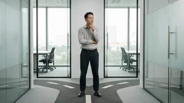 Doanh nhân tuổi Thân đứng trước quyết định lựa chọn tự làm chủ hay làm thuê tại một văn phòng hiện đại