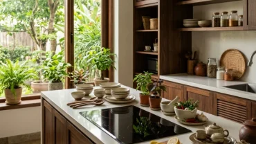 Bếp lò hiện đại được bố trí chuẩn phong thủy giúp giải đáp tuổi thìn đặt bếp hướng nào để mang lại tài lộc