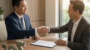 Hai doanh nhân ký kết hợp đồng đại diện cho giải pháp tuổi thìn hợp làm ăn với tuổi nào