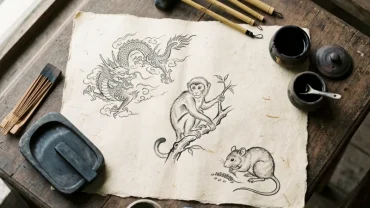 Mẫu thiết kế nghệ thuật giải đáp thắc mắc tuổi thìn xăm hình gì hợp với họa tiết phong thủy đậm chất văn hóa Việt Nam