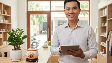 Chủ cửa hàng tuổi Tuất đang quản lý mô hình bán lẻ phát đạt nhờ áp dụng đúng nguyên tắc tuổi Tuất hợp kinh doanh gì
