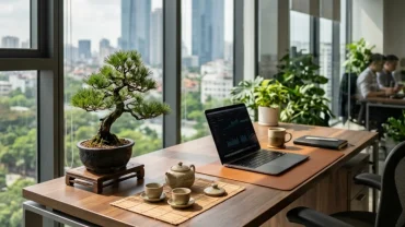 Sơ đồ bố trí không gian cho người tuổi tỵ đặt bàn làm việc hướng nào thu hút tài lộc