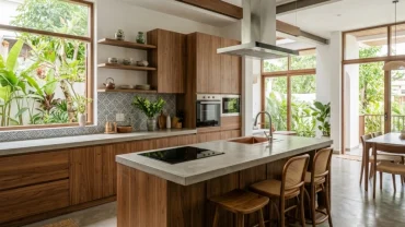 Không gian bếp hiện đại phong cách Việt Nam giải đáp thắc mắc tuổi tý đặt bếp hướng nào chuẩn