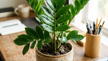 Chậu cây kim tiền để bàn làm việc giải đáp cho thắc mắc tuổi tý hợp cây gì giúp thu hút tài lộc