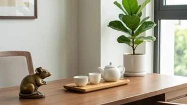Không không gian làm việc phong thủy giải đáp tuổi tý hợp màu gì qua sự bài trí ngũ hành