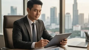 Doanh nhân đang làm việc tại văn phòng hiện đại thể hiện rõ tuổi tý hợp nghề gì để phát triển sự nghiệp