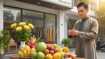 Gia chủ tuổi Tý thực hiện nghi thức cúng khai trương cửa hàng vào ngày giờ hoàng đạo để đón tài lộc