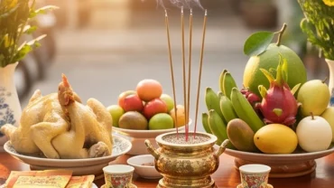 Gia chủ chuẩn bị mâm lễ tươm tất khi tìm hiểu tuổi tỵ khai trương ngày nào tốt để thu hút tài lộc