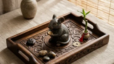 Mô hình phong thủy mười hai con giáp thể hiện mức độ hợp khắc của tuổi tý so với các con giáp khác trong tử vi truyền thống