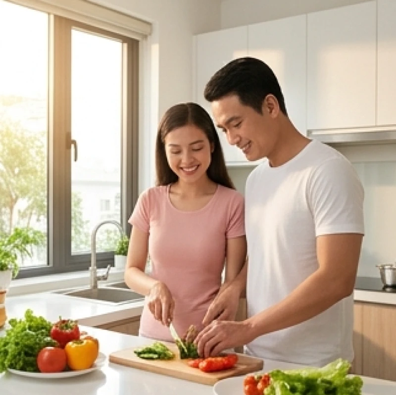 Vợ chồng thuộc nhóm tam hợp và lục hợp của người tuổi Tý cùng nhau chia sẻ công việc nhà vui vẻ