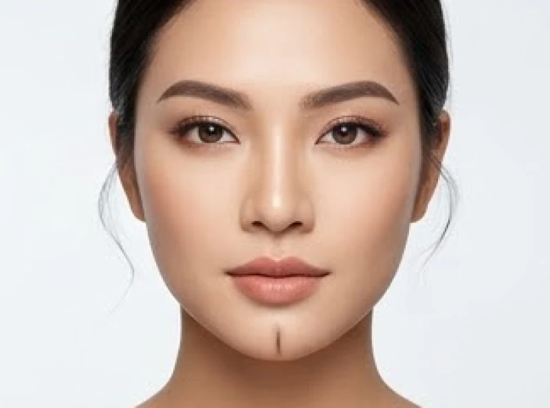 Phụ nữ có cằm chẻ với đường rãnh lõm thanh tú ở giữa chóp cằm