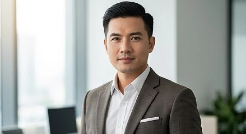 Nốt ruồi sau tai nam: Luận giải tướng số và khi nào cần tẩy 1 Người đàn ông Việt Nam mặc vest lịch lãm thể hiện phong thái điềm đạm và tư duy quản lý xuất sắc