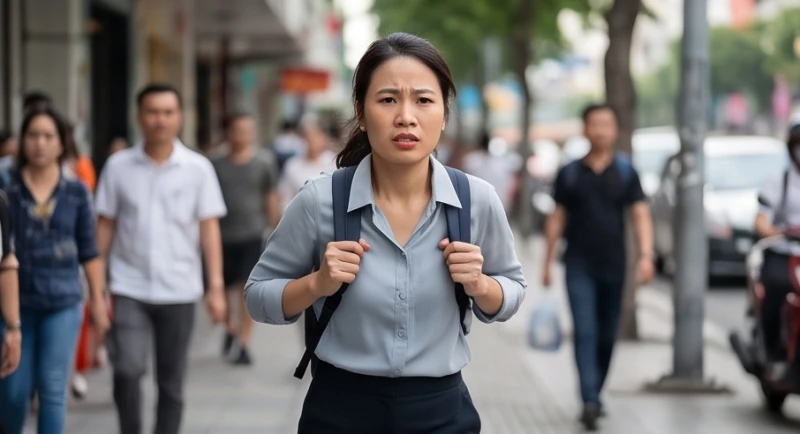 Phụ nữ có bước đi vội vã với hai bên bả vai chông chênh mất đi sự thanh thoát tự nhiên