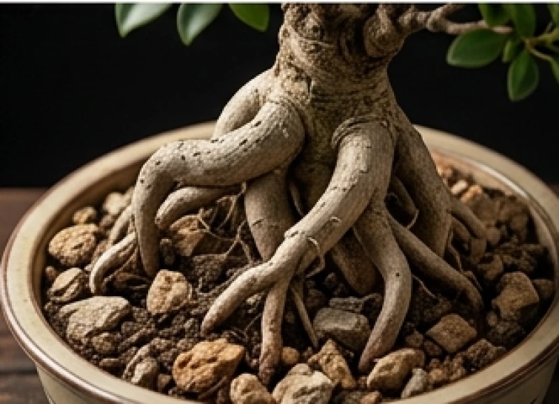 Rễ cây cổ thụ mọc đâm xuyên qua lớp đất đá cằn cỗi thể hiện sức tàn phá âm ỉ của cục diện tương hại giữa Thìn và Mão.