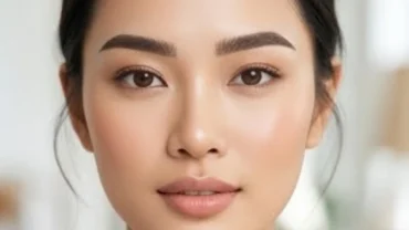 Cận cảnh khuôn mặt thanh thoát với tướng lông mày ngang chuẩn phong thủy