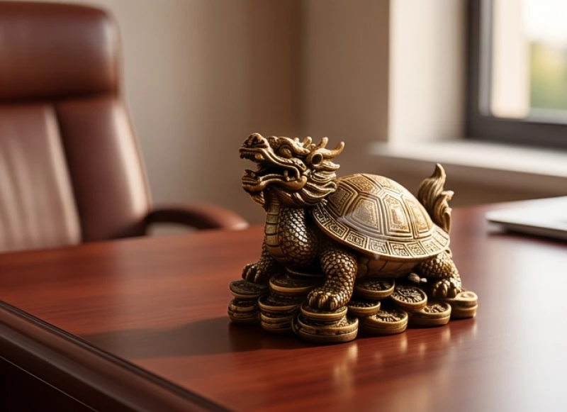 Tuổi Tý mệnh gì: Bảng tra cứu ngũ hành và ứng dụng phong thủy 11 Tượng Long Quy bằng đồng đặt trên bàn làm việc giúp hóa giải xung khắc trường năng lượng