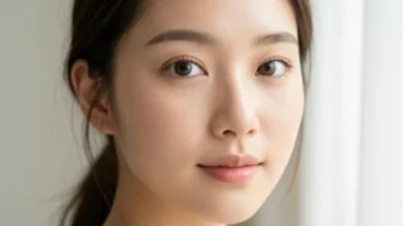 Đôi mắt to tròn cân đối của người phụ nữ Á Đông thể hiện ánh nhìn tinh anh và vận mệnh viên mãn