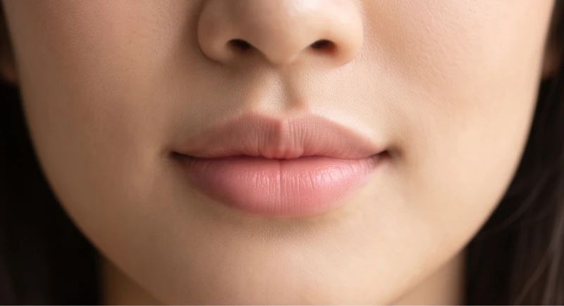 Đôi môi dày dặn cân đối với khóe miệng hướng lên của tướng miệng rồng