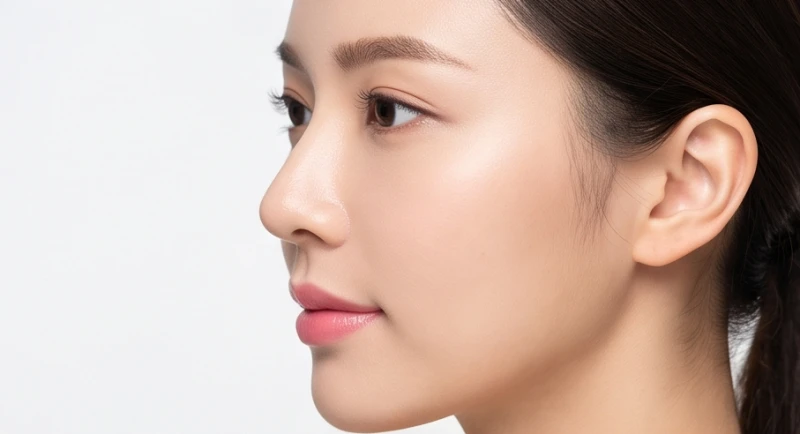 Góc nghiêng thần thánh tôn lên sự hài hòa giữa sống mũi cao thẳng và khuôn tướng miệng anh đào duyên dáng