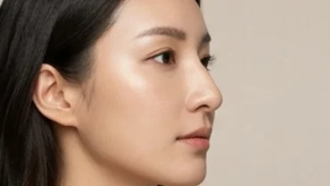 Gương mặt góc nghiêng của người phụ nữ sở hữu tướng mũi khoằm đặc trưng