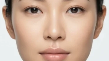 Khuôn mặt phụ nữ có rãnh nhân trung rõ nét và một vết sẹo mờ, thể hiện tướng nhân trung có sẹo